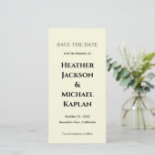 Bruiloft Professioneel Minimalist Bewaar de Datum Save The Date (Staand voorkant)
