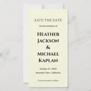 Bruiloft Professioneel Minimalist Bewaar de Datum Save The Date