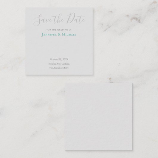 Bruiloft Professioneel Ontwerp Modern Save the Dat Informatiekaartje (Voorkant / Achterkant)