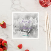 Bruiloft Professionele Klassieke Bloemen Kalligraf Servet (Insitu)