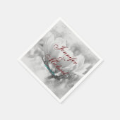 Bruiloft Professionele Klassieke Bloemen Kalligraf Servet (Hoek)