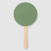 Bruiloft programma fan met witte magnolia bloem handwaaier (Achterkant)