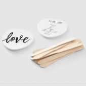 BRUILOFT PROGRAMMA FAN sample hand geletterde lief Handwaaier (Niet-gemonteerd)