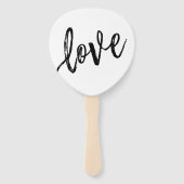 BRUILOFT PROGRAMMA FAN sample hand geletterde lief Handwaaier (Voorkant)