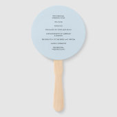 BRUILOFT PROGRAMMA modern schattig vingerafdruk ha Handwaaier (Achterkant)