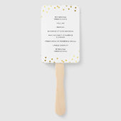 BRUILOFT PROGRAMMA stijlvolle chic glam gouden con Handwaaier (Achterkant)