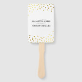 BRUILOFT PROGRAMMA stijlvolle chic glam gouden con Handwaaier (Voorkant)