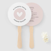 BRUILOFT PROGRAMMA stijlvolle moderne schattige ha Handwaaier (Voorkant en achterkant)