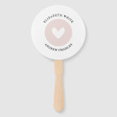 BRUILOFT PROGRAMMA stijlvolle moderne schattige ha Handwaaier (Voorkant)