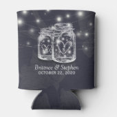 Bruiloft Proost op Liefde Mason Jars String Lights Blikjeskoeler (Achterkant)