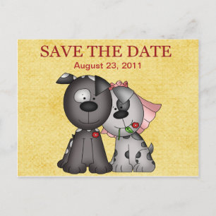 Bruiloft Puppies Save the Date Briefkaart