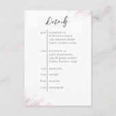 Bruiloft QR-code Eenvoudige Bourgondische tijdlijn Informatiekaartje (Voorkant)