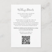 Bruiloft QR Code Elegant Bourgogne Eenvoudig Informatiekaartje (Voorkant)