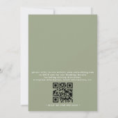 Bruiloft QR-code elegant met bloemenweide Kaart (Achterkant)