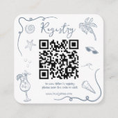 Bruiloft QR Code Trouwfeest Cadeau Registratie Informatiekaartje (Voorkant)