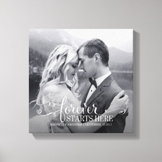 Bruiloft Quote Custom Foto Canvas Print (Voorkant)