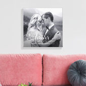 Bruiloft Quote Custom Foto Canvas Print (Insitu (Woonkamer))