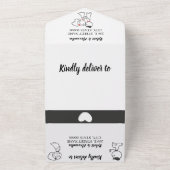 bruiloft | Reactie op RSVP en huwelijk All In One Uitnodiging (Buitenkant)