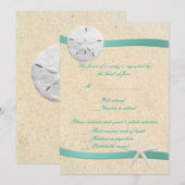 Bruiloft-reactiekaart Strand Dollars Kaart (Voorkant / Achterkant)