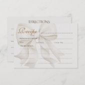 Bruiloft Recept Boog Neutraal Informatiekaartje (Voorkant / Achterkant)