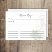 Bruiloft Recept Verzoek Blauwe Bloem Jurk Informatiekaartje
