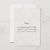 Bruiloft Receptie Aanpasbare uitnodiging sjabloon (Achterkant)