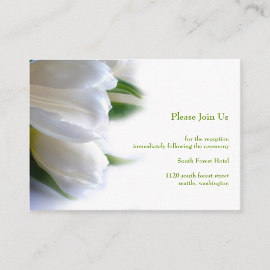 Bruiloft Receptie Behuizing Kaart (Voorkant)