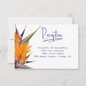 Bruiloft Receptie Bird of Paradise Behuizing Kaart (Voorkant)