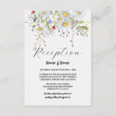 Bruiloft receptie Bloemen Wildbloemen Lente Informatiekaartje (Voorkant)
