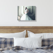 Bruiloft Receptie Bruids Portret Display Keepsake Canvas Afdruk (Insitu (Slaapkamer))