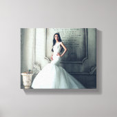 Bruiloft Receptie Bruids Portret Display Keepsake Canvas Afdruk (Voorkant)