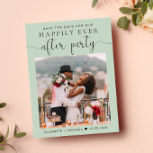 Bruiloft Receptie Foto QR Code Sage De datum opsla Aankondigingskaart