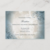 Bruiloft receptie Kaart Elegant gebladerte (Achterkant)