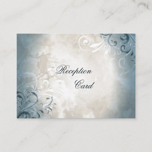 Bruiloft receptie Kaart Elegant gebladerte (Voorkant)