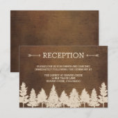 Bruiloft Receptie Kaarten met een Landelijke Bos U (Voorkant / Achterkant)