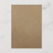 Bruiloft Receptie Rustieke Burlap Kant String Bow Informatiekaartje (Achterkant)