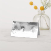 BRUILOFT RECEPTIE stijlvolle waterverf chic grijs Plaatskaartje (Achterkant)