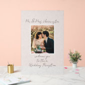 Bruiloft Receptie Welkomstbord Foto Acryl Bord (Huwelijk)