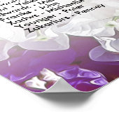 Bruiloft Receptie Zitkaart in Wit/Paarse Poster (Hoek)