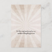 Bruiloft Reception Cards Landelijk Schedels Rode R Informatiekaartje (Achterkant)