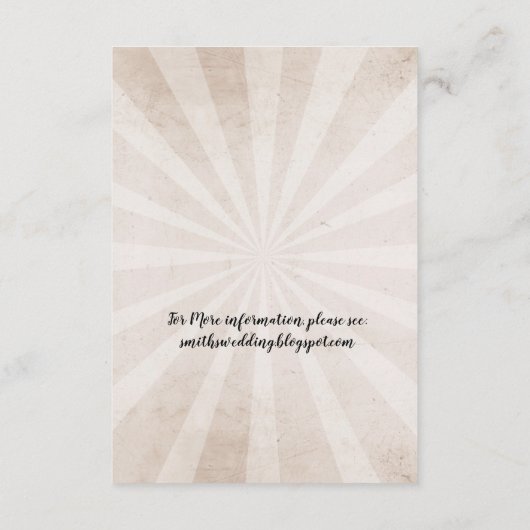 Bruiloft Reception Cards Landelijk Schedels Rode R Informatiekaartje (Achterkant)