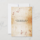 Bruiloft Reception Cards Landelijke Stijl Gotische Kaart (Achterkant)