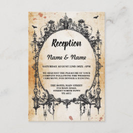 Bruiloft Reception Cards Landelijke Stijl Gotische Kaart