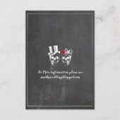 Bruiloft Reception Cards Schedels Roos Krijt Informatiekaartje (Achterkant)