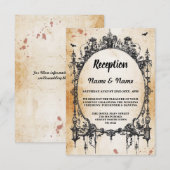 Bruiloft Reception Kaarten Landelijke Stijl Gotisc (Voorkant / Achterkant)