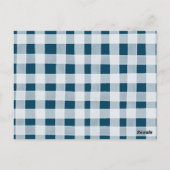 Bruiloft Receptkaart met Blauwe Bloemen Briefkaart (Achterkant)