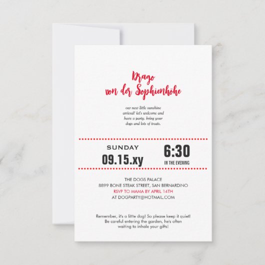 bruiloft redt de date grote dane kaart (Voorkant)