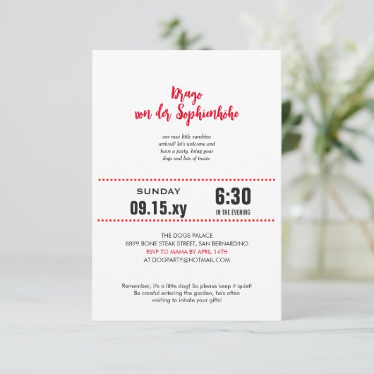 bruiloft redt de date grote dane kaart (Staand voorkant)