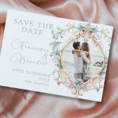 Bruiloft Regency Monogram Elegant Save The Date