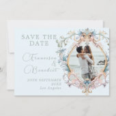 Bruiloft Regency Monogram Elegant Save The Date (Voorkant)
